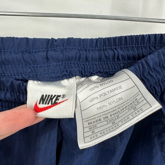 Nike Blue Elastic Waist Zip Ankle Windbreaker Activewear Joggers Size Medium - Picture 7 of 12